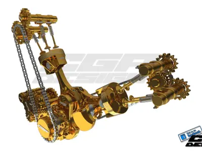 PINKI engine heartdesigned by cosic 3D model