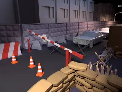 Military Barrier Pack - BoznaWhat Low-poly 3D model