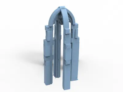 Aslan Stone table Ruins 4 versions 3D model