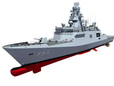 TCG ISTANBUL TURKISH ISTIF CLASS FRIGATE 3D model