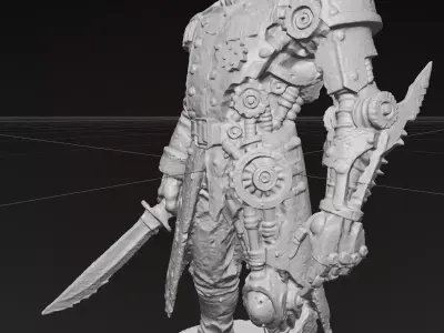 The Iron Major Victorian Steampunk Warlord 3D model