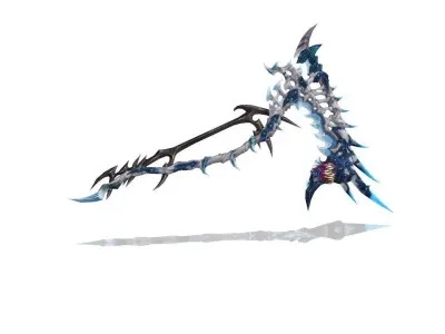 Bone Scythe Low-poly 3D model