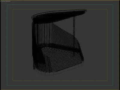 Modern Wooden Pavilion Pods for Parks and Public Spaces 3D model