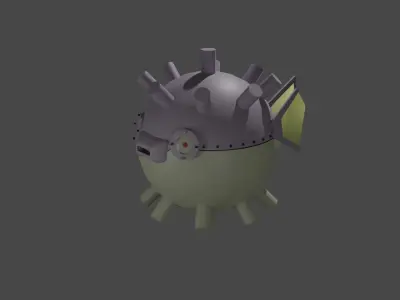 Fugu Fish Low-poly 3D model