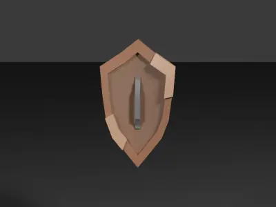 Low Poly Shield Pack 10 Stylized Medieval Shields Game Ready Low-poly 3D model