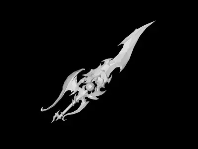 Demonic Sword Low-poly 3D model