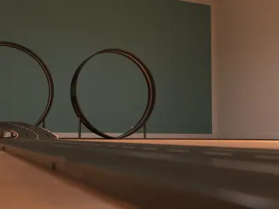 Slotcar Track Parts 3D model