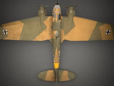 Heinkel He 111 german bomber 3D model
