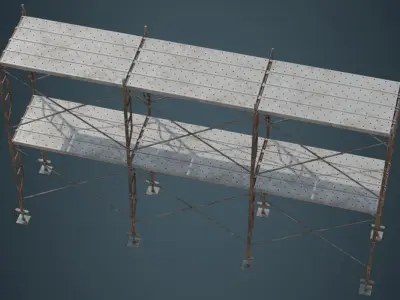 Scaffold 2B Low-poly 3D model