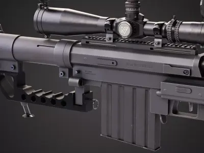 M200 Cheytac Intervention Low-poly 3D model