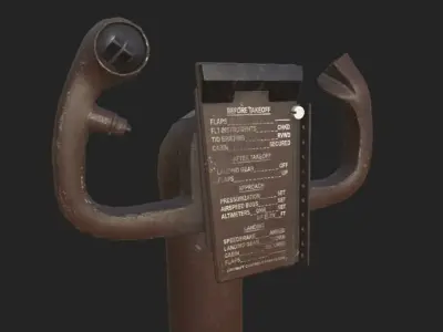 Boeing 757 Control Yoke Low-poly 3D model