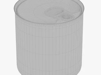canned food round tin metal aluminium can 05 3D model