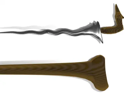 Keris Jawa 3D model