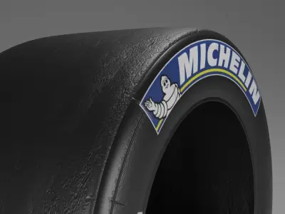 Michelin Tire - Slick Tire Low-poly 3D model