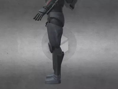Hunter Bad Batch Low-poly 3D model