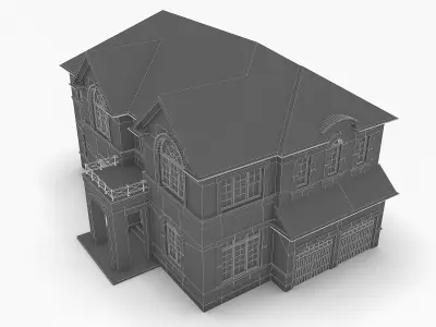 Cottage House 01  Low-poly 3D model