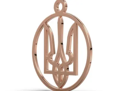Pendant Ukraine 3D print model