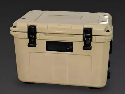 Desert-Ops Tactical Smart Cooler Low Poly 3D Model Low-poly 3D model