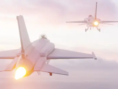 f16 block 50 and 52 low poly stylised Low-poly 3D model