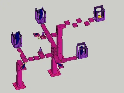 Temple 6 - Christal Temple Low-poly 3D model