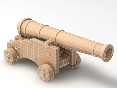 Frigate Gun 3D model