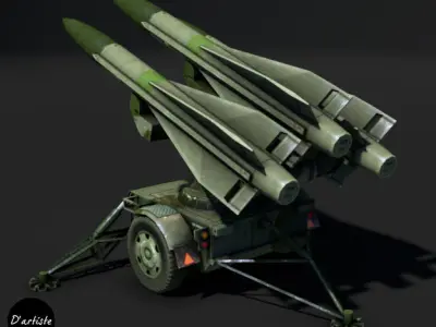 Hawk Launcher MIM-23 Low-poly 3D model