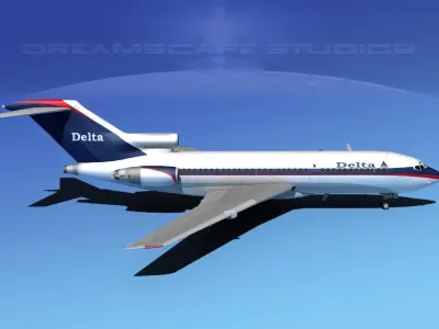 Boeing 727-100 Delta Airlines 2 3D model
