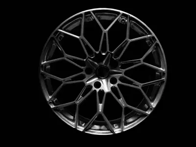 Midpoly Vehicle Rim B492M 3D Model 3D model