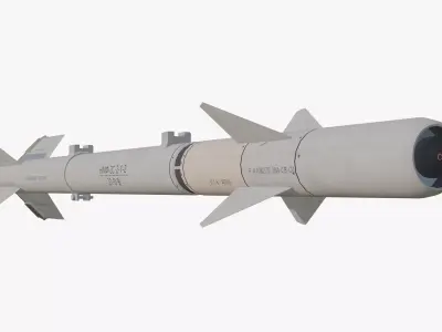 R3-S Soviet Air To Air Missile Game Ready Model PBR Low-poly 3D model