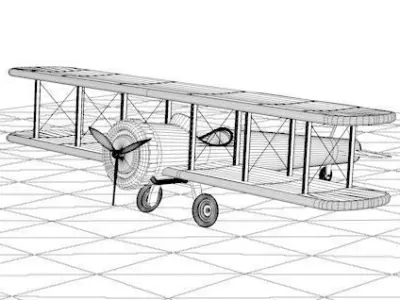 Bi Plane Toy Plane Free 3D model