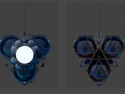 Space tanker Model Low-poly 3D model