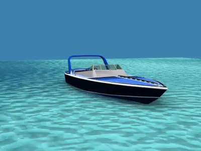 Phazer 38 Cigarette Boat V02 3D model