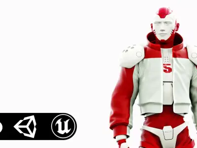 CYBORGTOPIA B-3  Rigged for Unreal Engine - Unity - MIXAMO 3D model