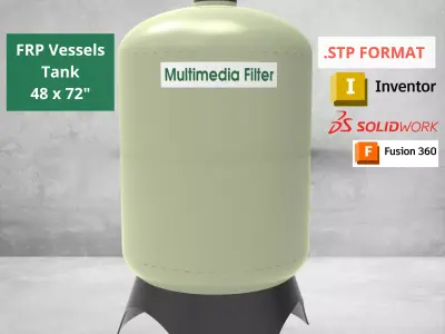 FRP Vessels Tank 48x72 3D model