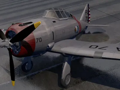 Seversky P-35 3D model