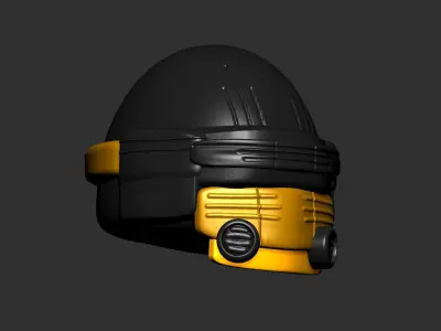helmet high poly sculpt 3d printable ver 7 3D model 3D model