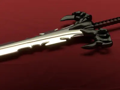 Fantasy Claymore Model Low-poly 3D model