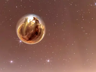 Cosmic Majesty 8K Ultra-HDRI Golden Nebula Pillars 32-Bit EXRHDR 3D model