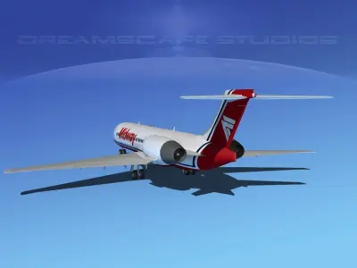 Boeing 717-200 Midway 3D model