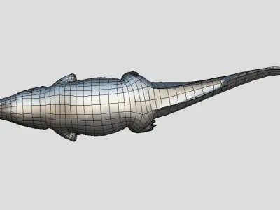 Crocodile Realistic Animated Low-poly 3D model