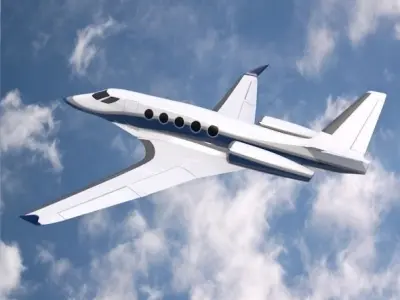 Space Eagle concept aircraft Low-poly 3D model