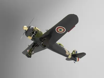 Romanian fighter aircraft IAR 3D model