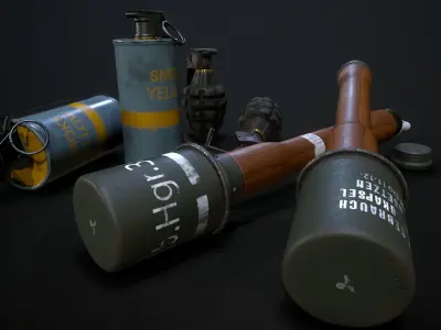 Ultimate ww2 weapons pack Low-poly 3D model