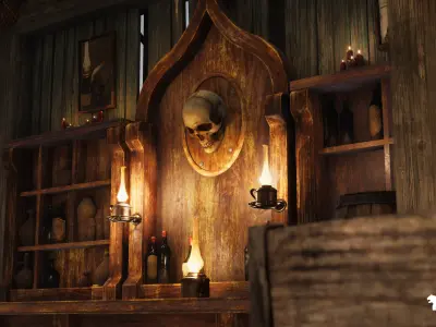 Pirate Tavern Environment Low-poly 3D model