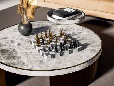 Free Simple Chess Set Free low-poly 3D model