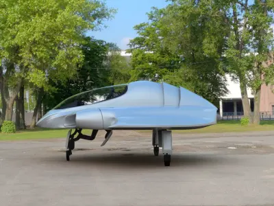Futuristic Aircraft Transport 3D model