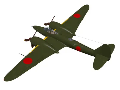 Kawasaki Ki102 hei 3D model