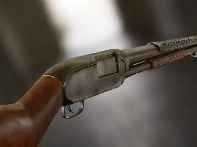   Winchester M12  Low-poly 3D model