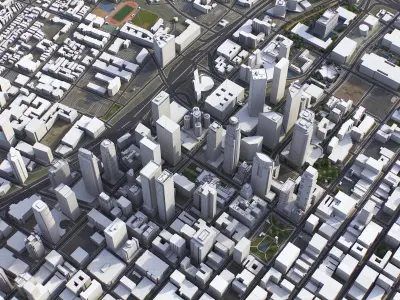 Los Angeles Low-poly 3D model