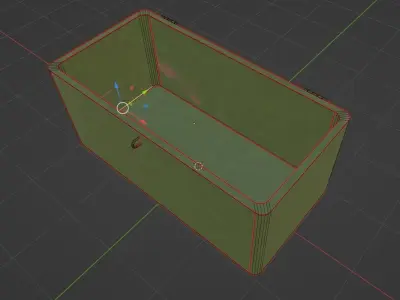 Animated Rusty Metal chest Low-poly 3D model
